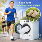 Shoe Washing Machine Bag for Sneakers – 2 Pack Laundry Shoe Bag Reusable Sneaker Wash Bag with Protective Zipper, Mesh Cleaning Bag for Tennis Shoes, Running Shoes - White