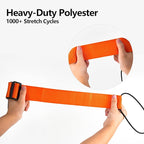 BILIONE Add a Bag Luggage Straps 4 Pack, Adjustable Bungee Elastic Belt to Connect Two Suitcases, Secure Carry On & Travel Essentials (Orange+Green+Rainbow+Black)