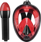 Full Face Snorkel Mask Adults with Dry Top System, Detachable Camera Mount, 180 Panoramic Anti-Fog Anti-Leak Diving Mask for Adult and Kids