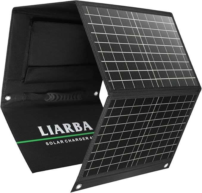 40W Solar Panels,Professional Solar Panel Charger,Foldable Solar Panels, Portable Solar Panel with USB Qc3.0/DC Port for Compatible with Power Station, Cell Phone,Outdoor Camping Van RV Trip