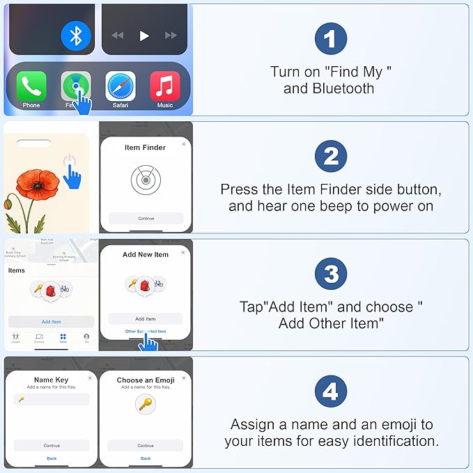 Wallet Tracker Card (iOS Only), Rechargeable Bluetooth Smart Tracking for Apple Find My Compatible Anti Tracker for Men Women Slim Item Locator for Purse Passport Key Luggage Tag (1Pcs/AUG FLR)