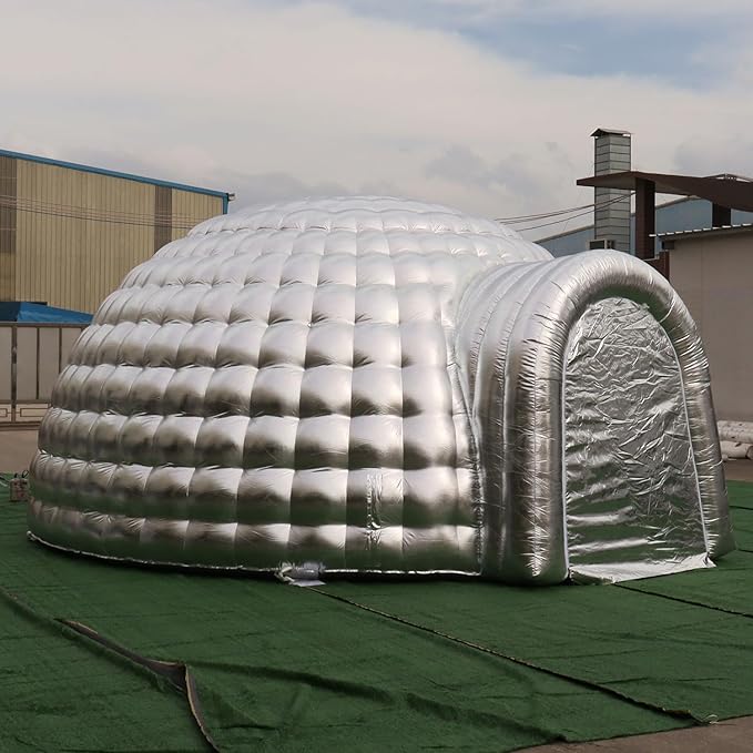 SAYOK Outdoor Portable Inflatable Igloo Dome Tent with Led Light for Party Wedding Event Camping