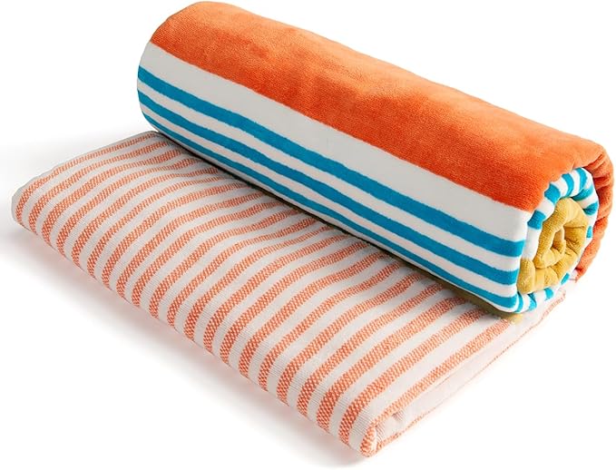 Loon & Lake Luxury Oversized Beach Towels - Beach Sunset | Oversized 40" x 70" | Crafted from 100% Combed Cotton | Ultra Plush & Super Soft | Rays Collection