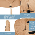 Sun Hat for Men Women with Neck Flap,UPF 50+ UV Protective Hiking Fishing Hats,Wide Brim Sun Hat for Women&Men