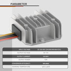 DROK 72v to 12v Converter, IP68 Waterproof DC to DC Buck Converter 20-90V to 12V 6A Voltage Regulator