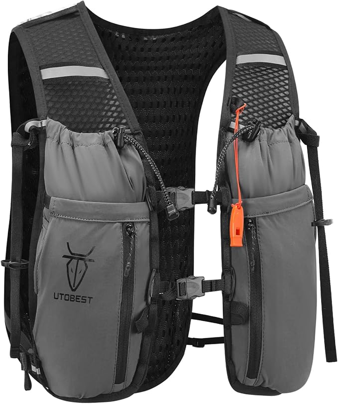 UTOBEST Upgrade Running Hydration Vest 10L, Running Backpack for Women Men Multi-Functional Storage, Adjustable Water Vest for Trail Marathon Race Jogging Cycling