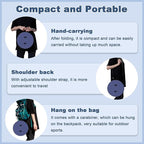 ALEVMOOM 2025 Upgraded 18.1" Collapsible Stool with Cushion & Carry Bag, 600lbs Max Weight Portable Telescoping Stool, More Sturdy Lightweight Retractable Seat Folding Chair for Camping & Outdoors