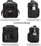 HSHRISH Tactical Lunch Box, Large Expandable Insulated Lunch Bag, Durable Waterproof Leakproof Cooler Bag for Adults/Men/Women/Work Outdoor Beach Trips, 20 Cans/15 L, Black