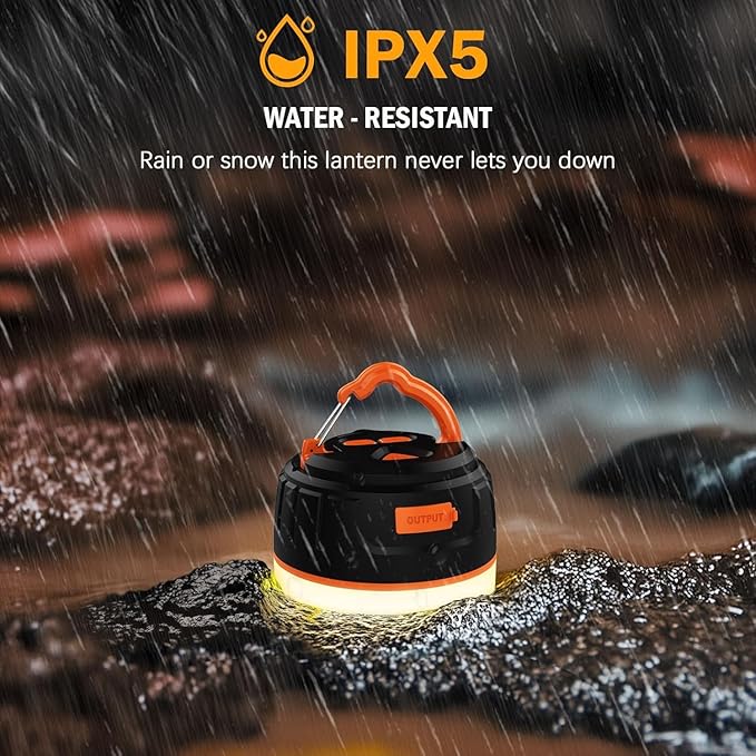 Siivton Camping Lantern Rechargeable, Power Bank 6400mAh, Tent Lights for Camping, Portable LED Camping Light with Remote, Magnetic Base, Waterproof, 5 Light Mode for Hurricane Emergency Hiking Home