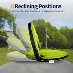 Alpcour Folding Stadium Seat – Deluxe Outdoor Camping Reclining Waterproof Cushion Chair for Bleachers – Best 6-Position Back Support Picnic Bleacher Seats w/Extra Thick Padding for Support & Comfort