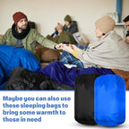 Macarrie 10 Pcs 0 Degree Camping Sleeping Bags Bulk for Adults Cold Weather 4 Season Warm Sleeping Bag with Compression Sack for Homeless Donation Shelter Emergency Hiking