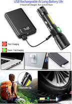 Black Light UV Flashlight Rechargeable, 3in1 Super Bright Tactical Flashlights LED UV Black Light &Redlight, 2000Lumen 7Modes, Zoomable, Waterproof Pocket Flashlight for Pet Stains Detection,Camping