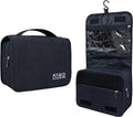 Lcsmaokin Large Capacity Toiletry Bag Travel Bag with Hanging Hook for Men and Women Waterproof Travel Cosmetic Bag Bathroom Storage Bag for Brushes Set,Full-Sized Shampoo,Toiletries,Accessories-Black