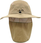 Home Prefer UPF 50+ Mens Wide Brim Fishing Hat with Neck Flap Sun Hat for Men Women Sun Protection Cap