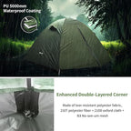 Backpacking Tent for Camping 2/3/4 Person Hiking Ultralight Tent for Waterproof Windproof Outdoor Tents Easy Setup Two Doors Double Layer Lightweight Instant Tents