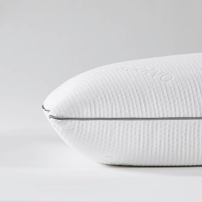 Saatva Graphite Memory Foam Pillow - Cooling Comfort & Contouring Support Ideal for Side Sleepers - Removable & Machine-Washable Cotton Knit Cover - King (34"x16") 1 Pack