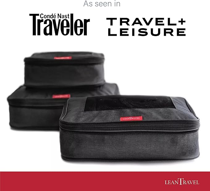 Compression Packing Cubes for Travel Organizers with Double Zipper, LeanTravel