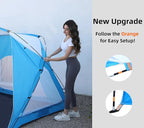 Beach Tent, Portable Sun Shelter for 2/3/4/6-8 Person with UPF 50+ UV Protection, Easy Setup Waterproof Beach Shade Canopy Cabana for Family Outdoor and Picnics, Fishing with Carrying Bag