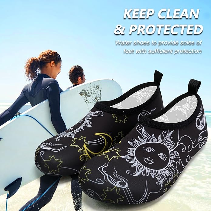 Deevike Water Shoes for Women Men Barefoot Quick-Dry Aqua Socks Slip-on for Beach Swim Surf Yoga Exercise