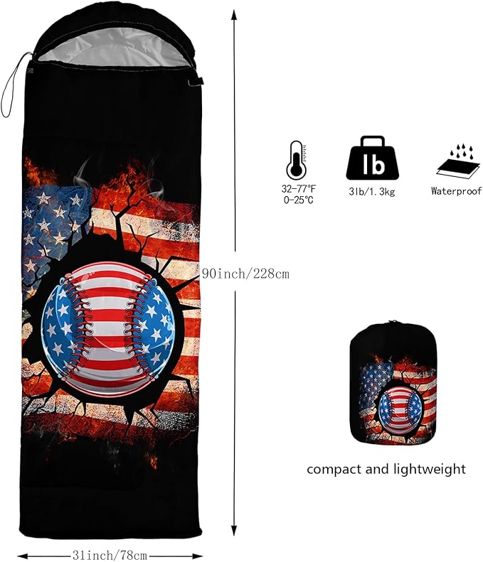 BSNTHO Camping Sleeping Bags,3 Season Warm & Cool Weather,Lightweight,Waterproof Sleeping Bags for Adults & Kids,Traveling,and Outdoors,Camping Gear Equipment