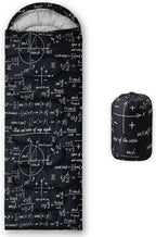 Sleeping Bags for Adults and Kids，3D Printing Camping Sleeping Bag for Girls Boys Lightweight Waterproof Cold/Warm 3-Season，Outdoor Travel with Compression Bags