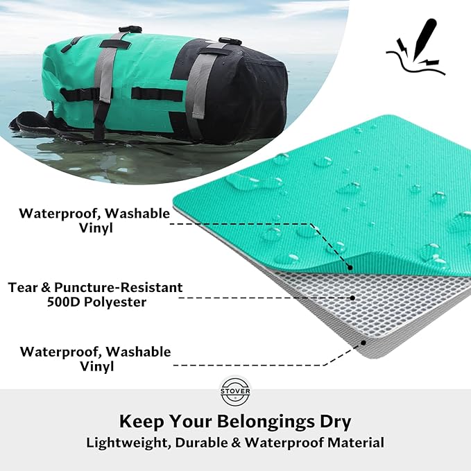 STOVER 5/10/25/30/40/55L Waterproof Backpack- Floating Dry Bag for Kayaking, Travel, Beach, Hiking, & Camping, Men/Women