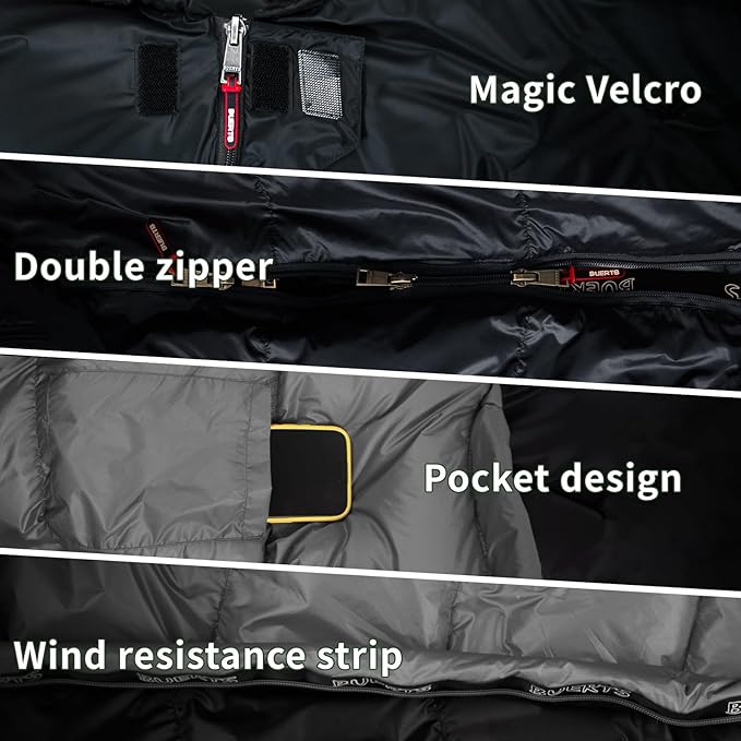 Down Sleeping Bag for Adults. 680FP Ultralight Portable, Backpacking Sleeping Bag for Hiking, Camping, Mountaineering, expeditions and Backpacking. with Compression Sack