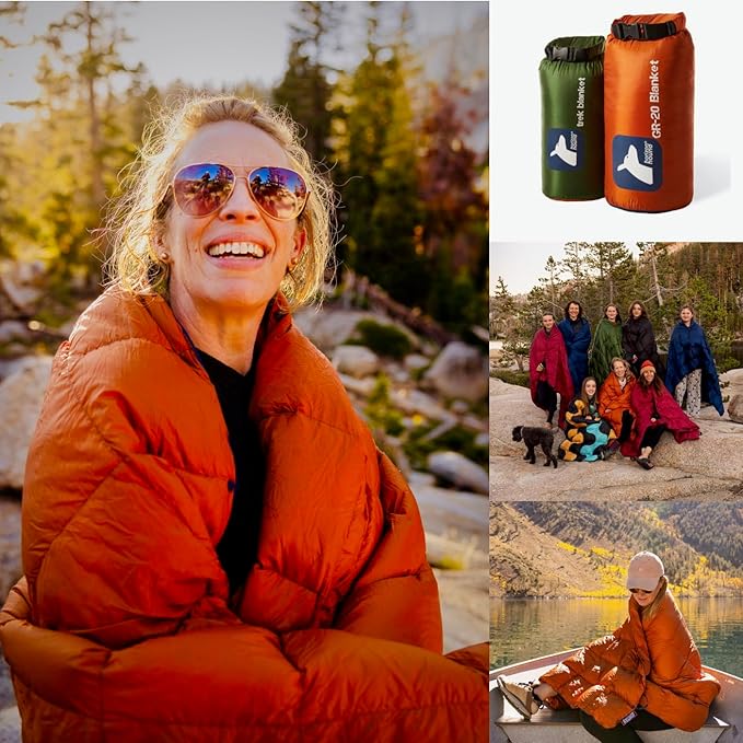 Horizon Hound Down Camping Blanket - Outdoor Travel Quilt | Sustainable, Insulated, Lightweight & Warm Gear for Sleep, Camping, Stadium, Hiking & Festivals | Water Resistant, Packable & Compact