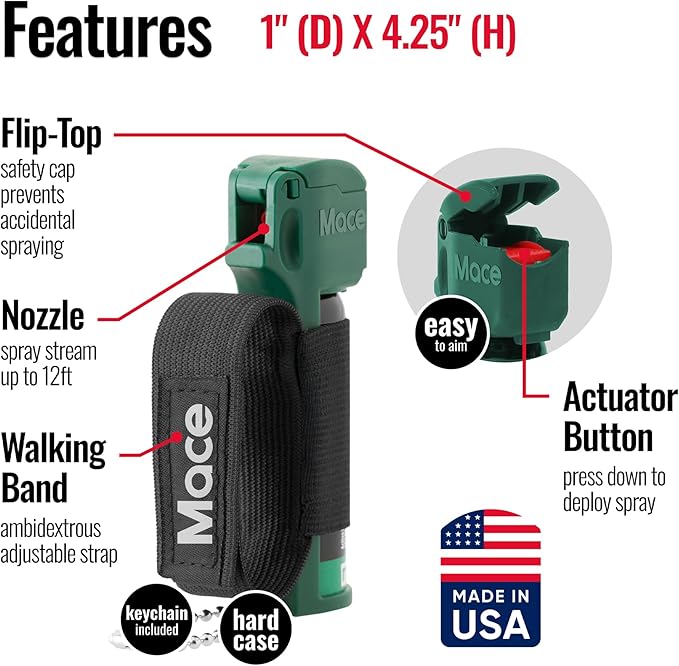 Mace Animal Repellent Sprays - Guard Alaska Bear Spray & Muzzle Dog Repellent Spray, EPA Registered, Outdoor Safety & Self Defense Protection for Hiking, Camping, & Animal Encounters