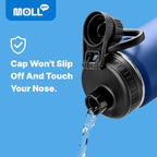 Insulated Water Bottle-32 oz Stainless Steel Vacuum Wide Mouth Sports Water Bottle with Silicone Boot-Metal Leak Proof Travel Water Flask for Men (Black)