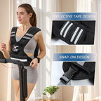 FUFF weighted vest woman 4–10 lb/11–20 lb/20–32 lb Unisex with 6 Weight Bags, Reflective Adjustable Weighted Vest for Walking, Exercise and Strength Training