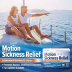 HealthA2Z® Motion Sickness Relief | Dimenhydrinate 50mg | Antiemetic | Prevents Nausea, Vomiting & Dizziness | for Children & Adults | 24 Packs of 12 Tablets Each (288 Tablets Total) | Value Pack