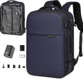Vacuum Seal Travel Backpack 45L with Pump - Expandable Air Compression System, Water-Resistant Business TSA Lock, Laptop Backpack, Carry-On Suitcase Luggage, Gifts for Men