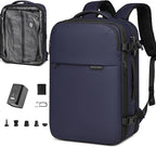 Vacuum Seal Travel Backpack 45L with Pump - Expandable Air Compression System, Water-Resistant Business TSA Lock, Laptop Backpack, Carry-On Suitcase Luggage, Gifts for Men