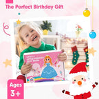 hahaland Toys Ages 3-5 Girls - Busy Board Princess Toy 3 Year Old Girls - Toddlers Quiet Busy Book for Toddlers 3-5 Pretend Play - Montessori Toys 3-4 Year Old Girl Birthday Gifts