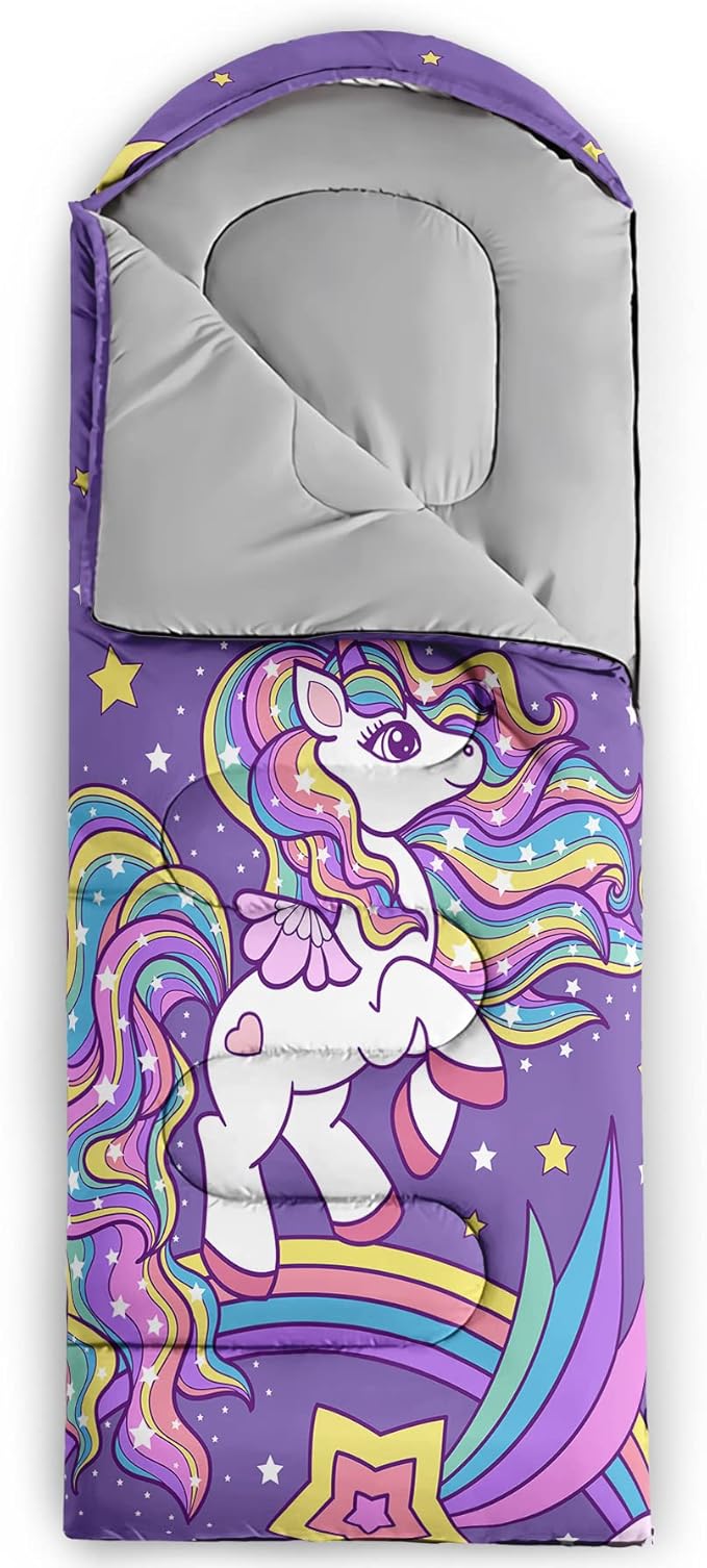 QOOMO Camping Sleeping Bags,3 Season Warm & Cool Weather,Lightweight,Waterproof Sleeping Bags for Adults & Kids,Traveling,and Outdoors,Camping Gear Equipment