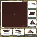 Waterproof Camping Tarp - 10X10ft Hammock Rain Fly, Ultralight & Portable & UV Protection Backpacking Tarp, Multifunctional for Outdoor Adventure, Hiking, Tent, Hammock