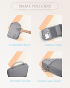 BAGSMART 6 Set /4 Set/2 Set Compression Packing Cubes for Travel, Lightweight Luggage Organizer Bags, Durable Space Saver Bags Travel Essentials