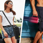 40 OZ Insulated Water Bottles Fits in Cup-Holder - Stainless-steel Travel Tumbler 40 oz with Handle, Reusable Coffee Tumblers with Lids and Straw, Pop-up Spout Lid, Metal Flask Keep Cold 48h/Hot 24h