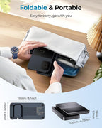 EGV Wireless Charger for Samsung – 3 in 1 Wireless Charging Station for Galaxy S25 Ultra S24 S23, Z Fold Flip 7/6, Detachable Watch Charger for Galaxy Ultra 8/7/6, Foldable, Fast Charging, No Adapter