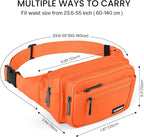 CXWMZY Fanny Packs For Women & Men Waist Pack Hip Bum Bag with Multi-Pockets Large Capacity Waterproof Casual Bum Bag for Disney Traveling Casual Cycling Running Hiking (Orange)