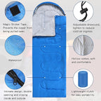 Macarrie 10 Pcs 0 Degree Camping Sleeping Bags Bulk for Adults Cold Weather 4 Season Warm Sleeping Bag with Compression Sack for Homeless Donation Shelter Emergency Hiking