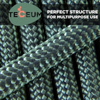 TECEUM 5/32" Paracord Rope 1000 – 1000ft / 200ft / 100ft / 50ft – Tactical Parachute Cord 4mm – 45+ Colors – Nylon String for Survival & Camping Gear – Stripe Cord for Survival – Utility Rope