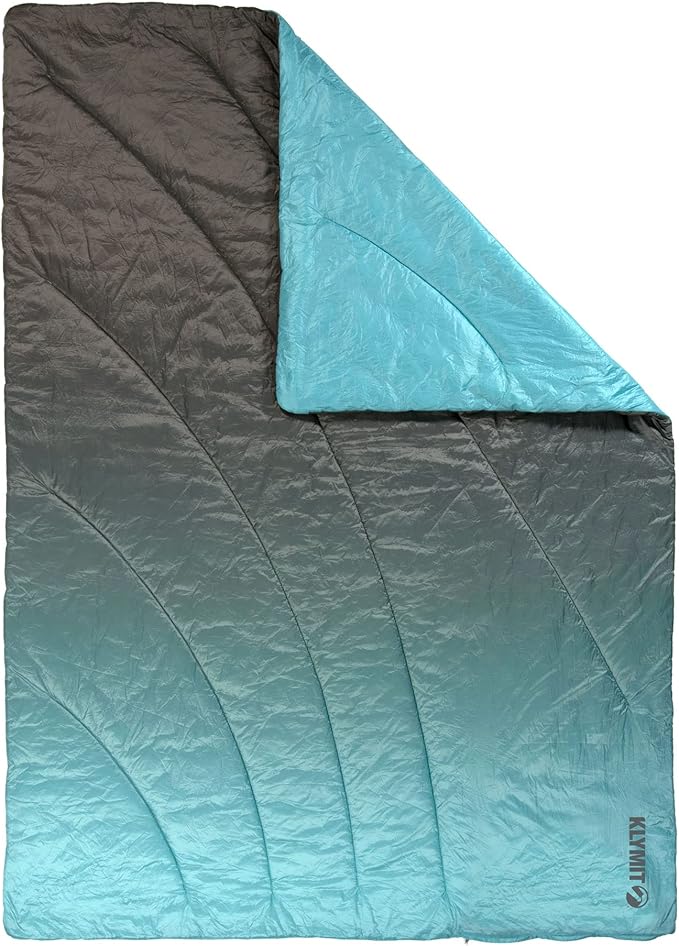 Klymit Horizon Packable Camping Blanket and Comforter, Blue/Black