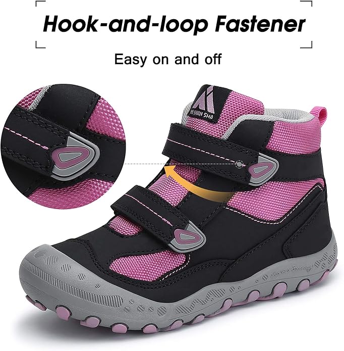 Mishansha Kids Hiking Boots Toddler Girls Boys Hiking Shoes Water-Resistant Anti-Collision Non-Slip Athletic Outdoor Trekking Boots