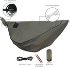 Onewind Airstream Camping Hammock with Mosquito Net and Windsock, Portable Hammock with Tree Straps and Bugnet for Winter Camping, Hiking, Backpacking, OD Green