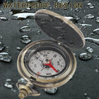 Vintage Pocket Compass Classic Pocket Watch Case Design Portable Compass for Hiking Outdoor Camping Motoring Boating Backpacking Survival Emergency