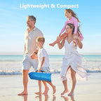 NXONE Beach Tent Sun Shade Shelter for 3/4/6 Person Person with UV Protection, Extended Floor, 3 Mesh Roll Up Windows & 8.0/8.5mm Fiberglass Rods丨Carry Bag Included