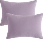 BEDSUM 2 Pack Microfiber Pillows, 13"x18" for Travel, Pets, Soft and Machine Washable, Small for Neck, Wrist, and Knee Comfort, Lavender