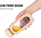 CIVAGO 64 oz Glass Water Bottle Jug with Straw and Handle, Half Gallon Sports Motivational Water Bottle with Time Marker, Wide Mouth Water Flask Canteen with Silicone Sleeve for Gym,Smog Blue